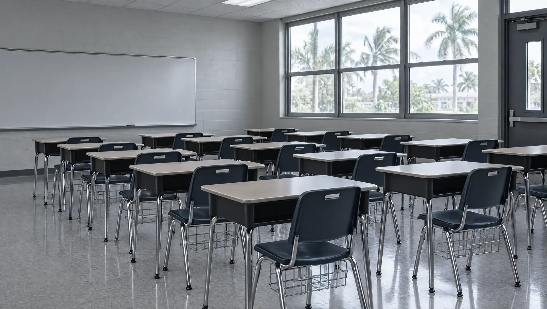 High school campuses: after (illustration of furniture changeover and removal)