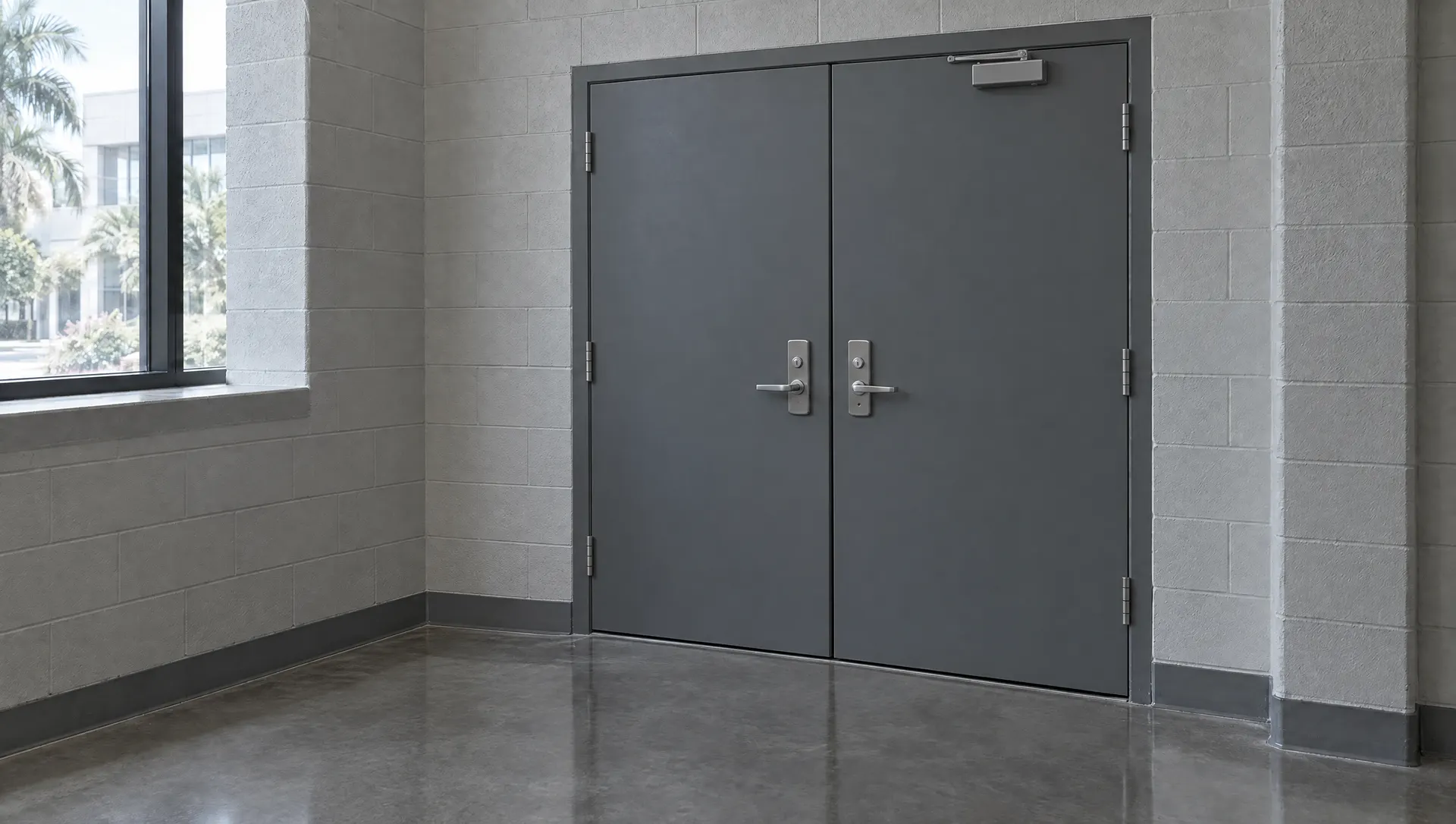 Private university: after (illustration of door and hardware repair)