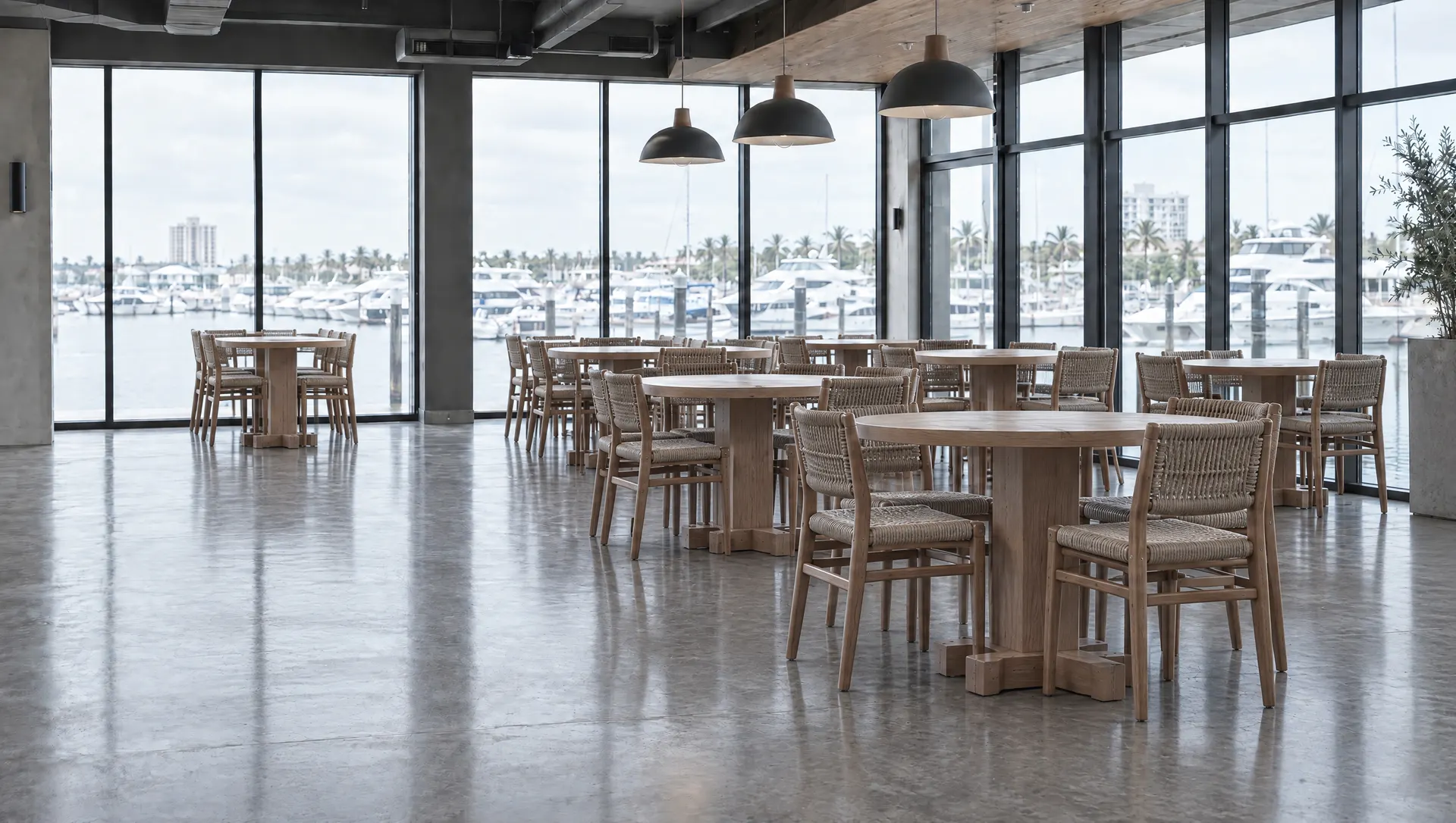 Waterfront hospitality: after (illustration of ff&e installation)