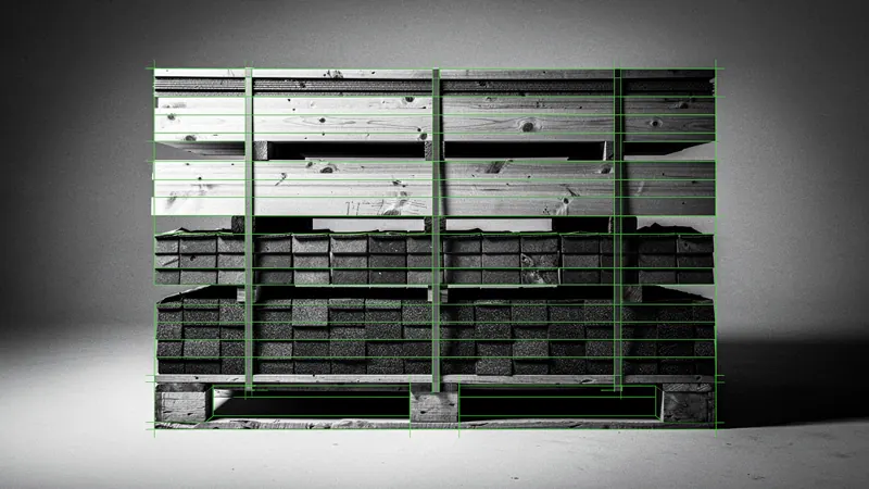 Pallet prepared for construction